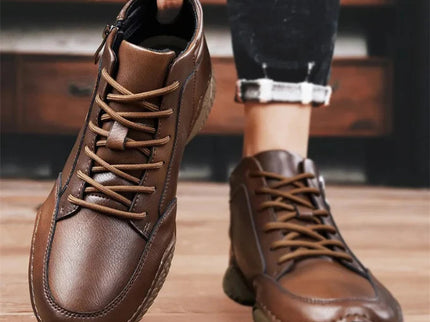 Wadenhohe Stiefel aus echtem Leder für Herren