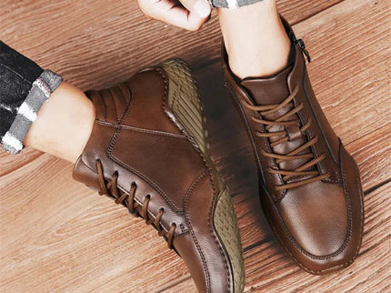 Wadenhohe Stiefel aus echtem Leder für Herren