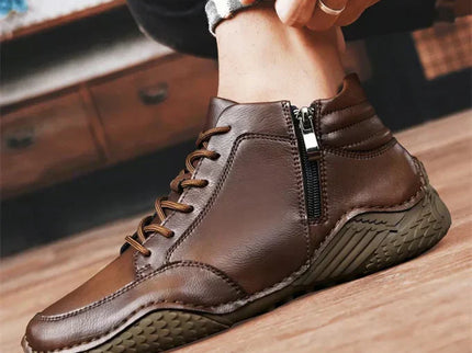Wadenhohe Stiefel aus echtem Leder für Herren