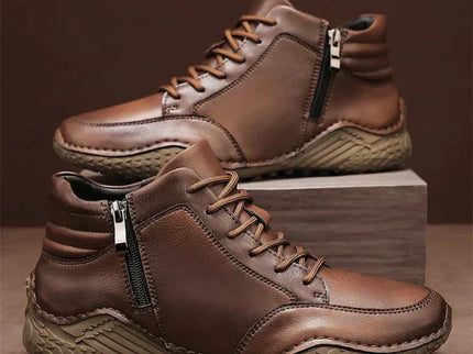 Wadenhohe Stiefel aus echtem Leder für Herren