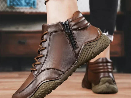 Wadenhohe Stiefel aus echtem Leder für Herren