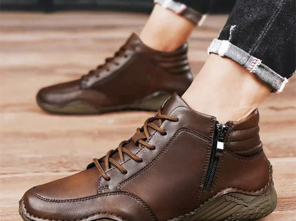 Wadenhohe Stiefel aus echtem Leder für Herren